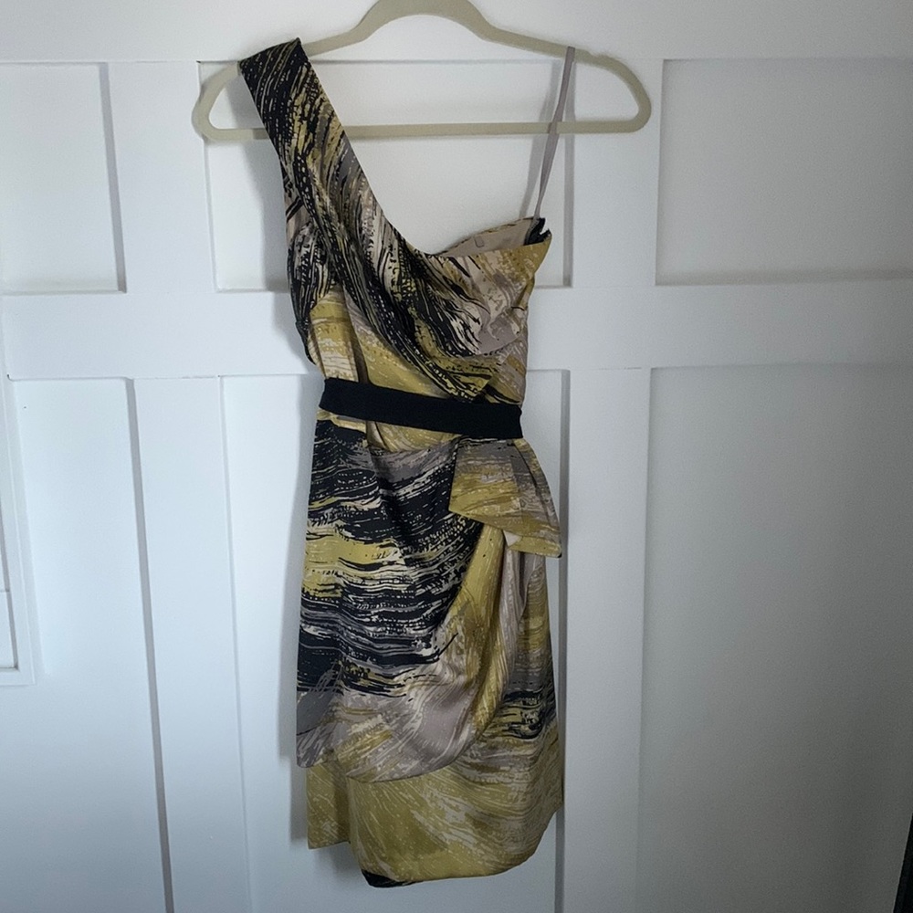 One Shoulder Printed Dress